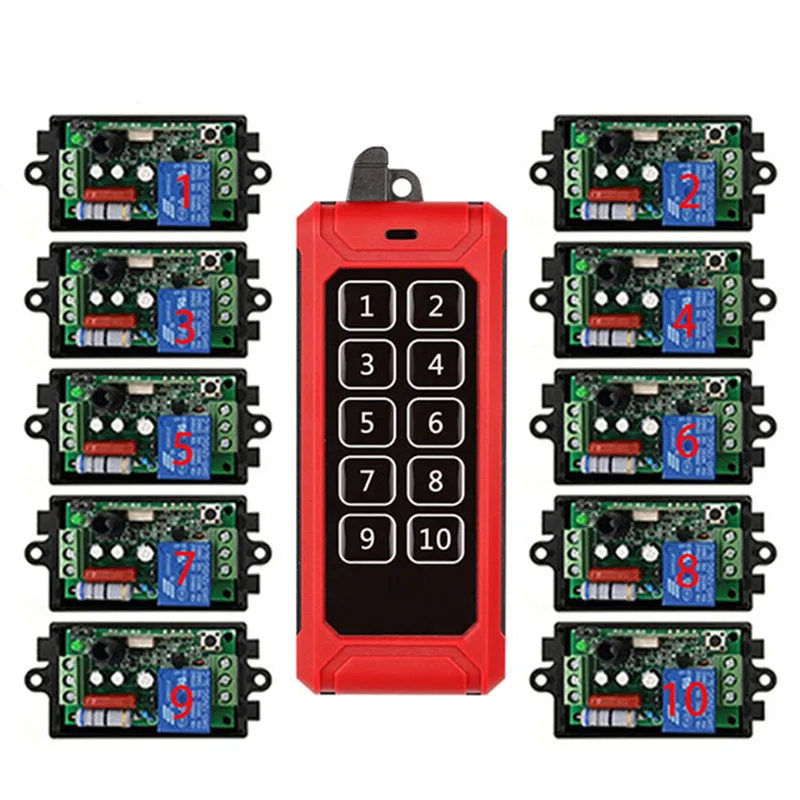 433 ميجا هرتز 1000 متر طويلة المدى التيار المتناوب 220 فولت 1CH RF الصناعية اللاسلكية التحكم عن بعد التتابع التبديل الضوء/مصباح/نافذة/أبواب المرآب مصاريع