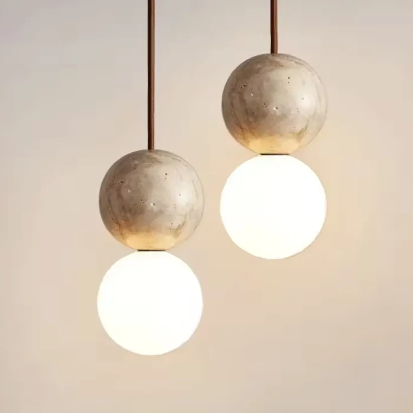 

Светодиодные подвесные светильники из травертина в скандинавском стиле для прикроватной светодиодной люстры, подвесной светильник для ресторана, столовой, кухни, острова, спальни