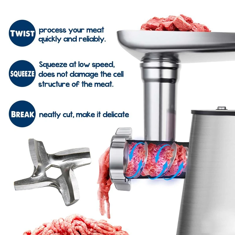 Para picadora de carne, cuchillo, hoja de picadora, piezas de electrodomésticos de cocina para HV2 HV3 HV4 HV6 HV8 ME406 ME420 ME605 ME650