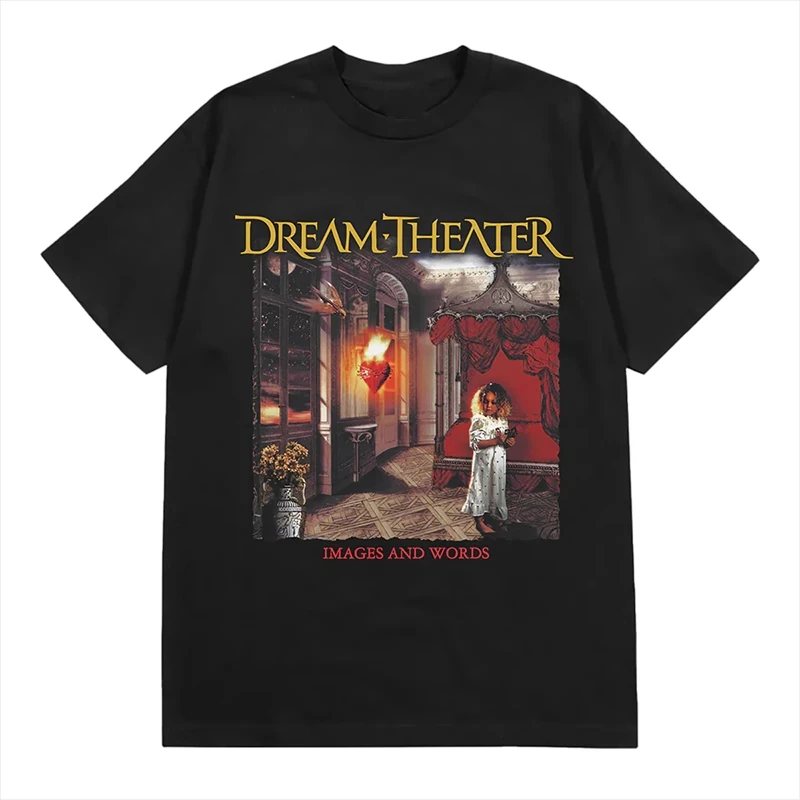 

Dream Theater American Avant-garde Metal Dark Rock American Loose Straight Spray Male T-shirt