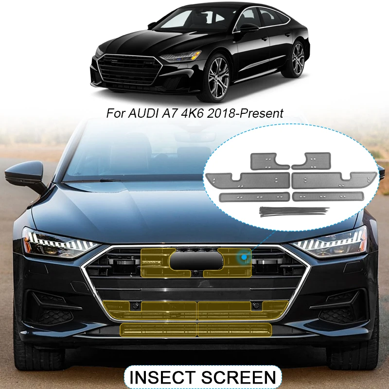 

4 шт., автомобильные насекомые сетчатые фильтры на воздуховод для Audi A7 4K6 2018