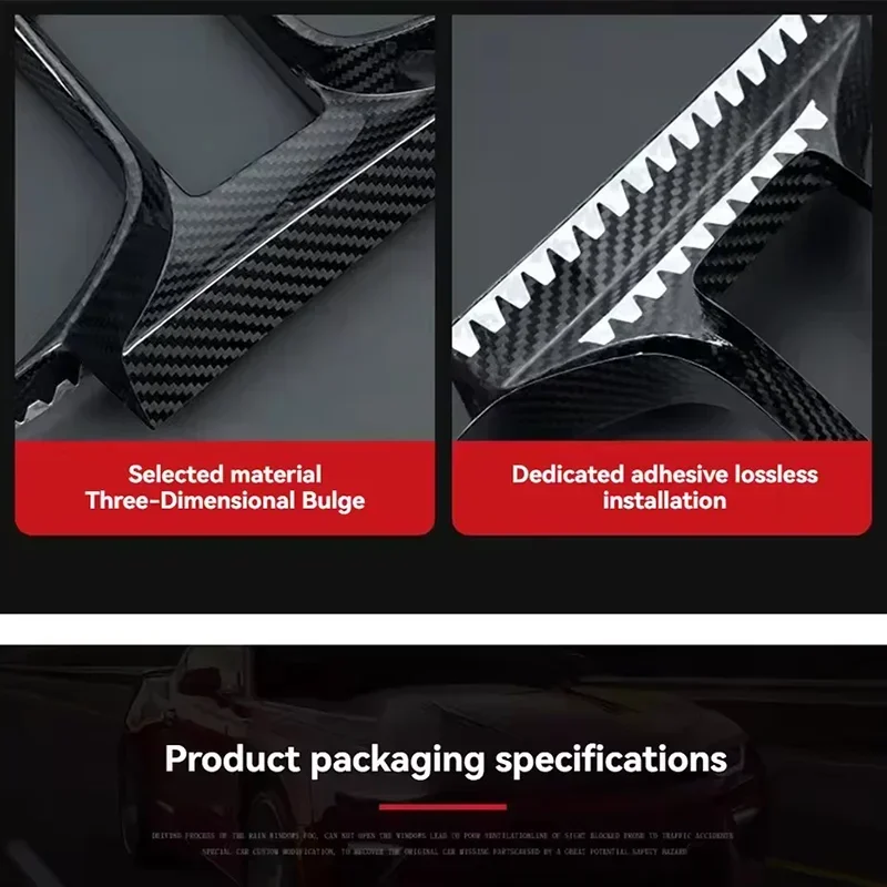 

For Chevrolet Camaro Real Dry Carbon Fiber Interior Central Console Dashboard Instrument Frame Trim Cover 10-15 Central control
