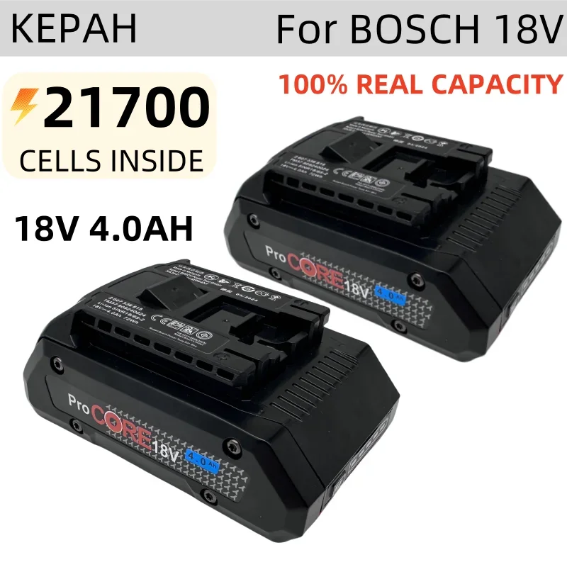 18V 4000mAH ProCORE replacement battery, for Bosch 18V cordless tools BAT609 BAT618 GBA18V 21700 high power 5C power cell