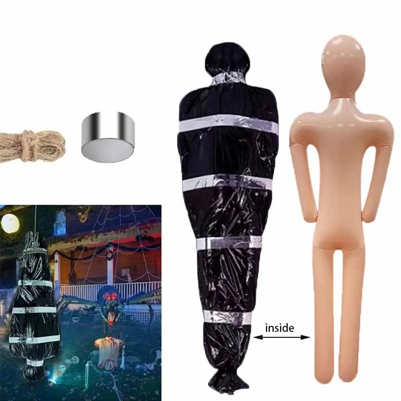 Terrifying Atmosphere Inflatable Human Body Model Corpse Halloween Haunted House Secret Room Props Scene Decoration Accessories