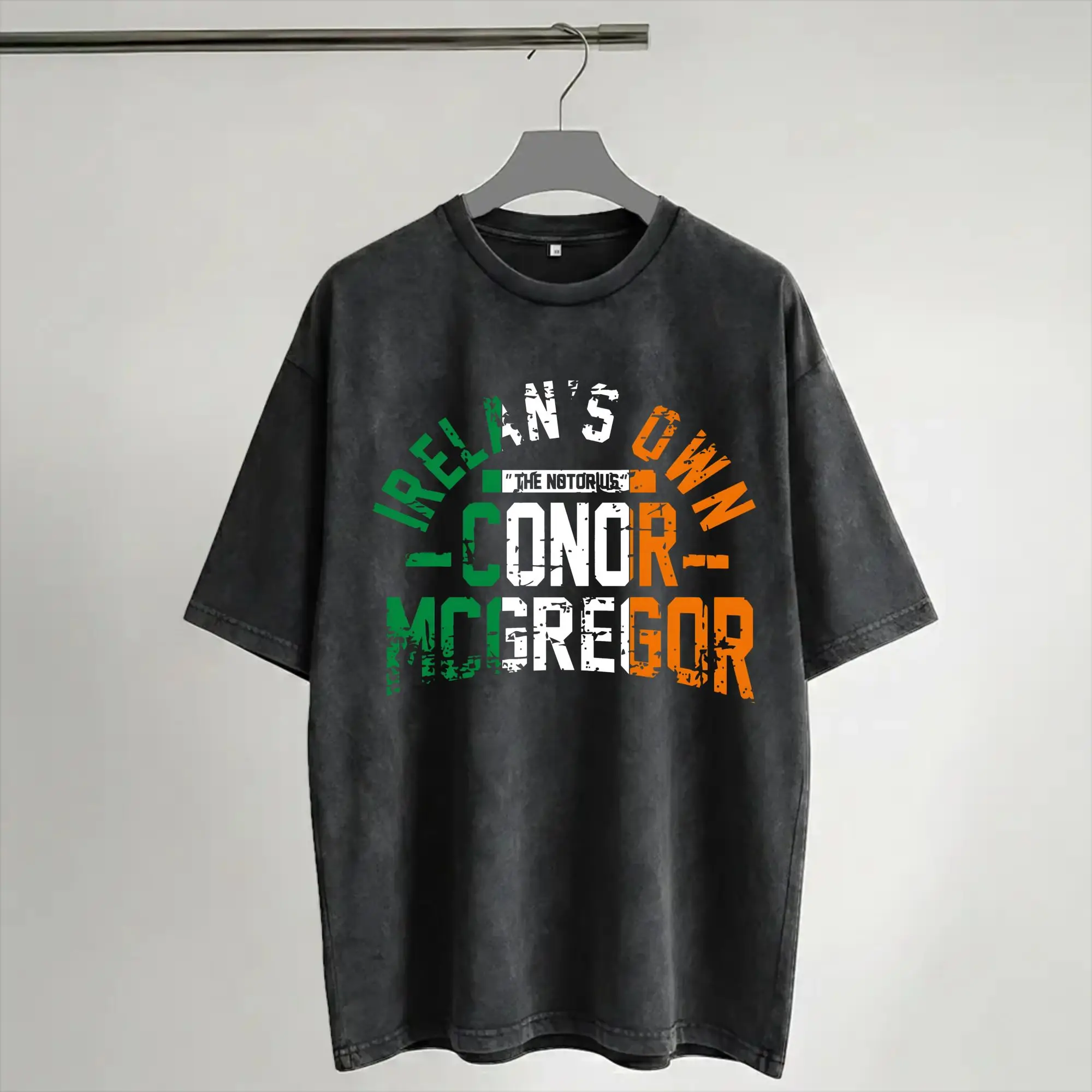Connors Mcgregors Roaring Fighter T Shirt Hip Hop Washed Cotton Harajuku T-Shirts  Novelty Men Women Streetwear