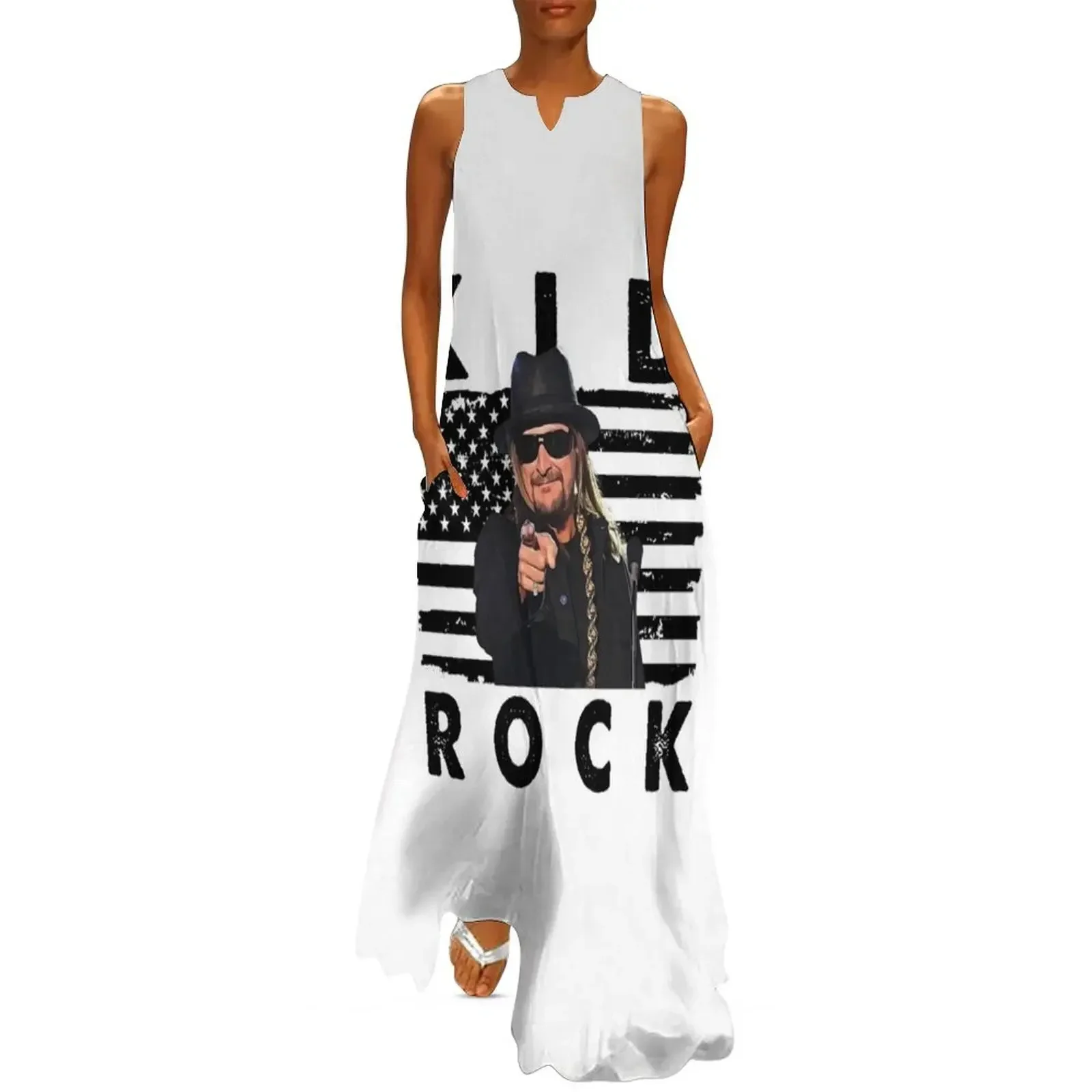 

Retro American Flag Kid Rock Music Gift Long Dress prom dresses 2025 Women's clothing women's summer jumpsuit Dress
