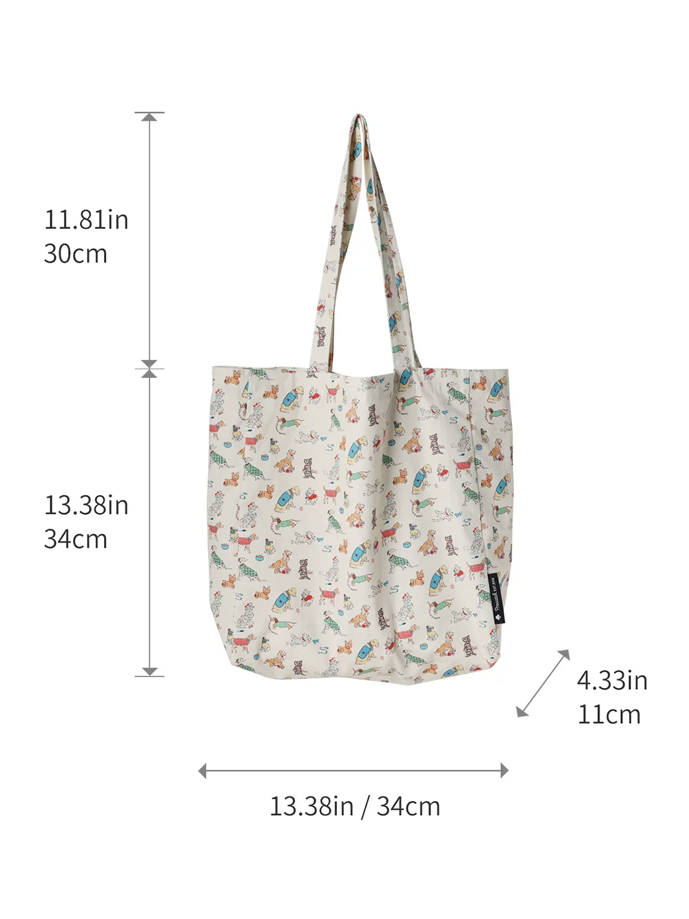 Damen-Einzelschultertasche mit Cartoon-Tiermuster, lässig, niedlich, Kawaii, adrette Damen-Einkaufstasche – Detail 1
