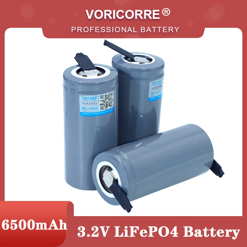 Varore-bateria lifepo4 3.2v, 32700 mah/6500mah, bateria 35a máximo de descarga contínua 55a de alta potência + folhas de níquel