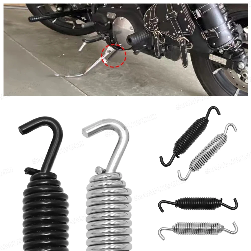 Motorcycle Chrome Kickstand Spring Stand For Harley Touring Road Street Electra Glide 2007-2019 Softail Low Rider Fat Boy 07-17