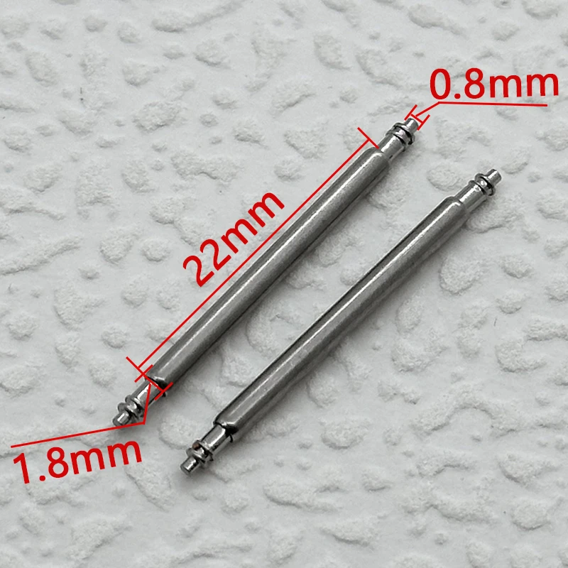 10/20/50PCS 1.5mm 1.8mm Watch Band Pins Double-Support Spring Bars For16 18 19 20 21 22 24 26 28 30mm Stainless Steel Watch Band