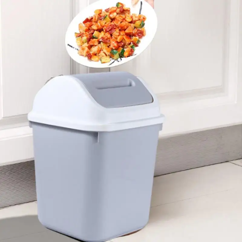 Swing Lid Trash Can 10L Waste Bin For Bathroom Large Wastebasket With Swing Top Lid For Bathroom Bedroom Living Room Dorm