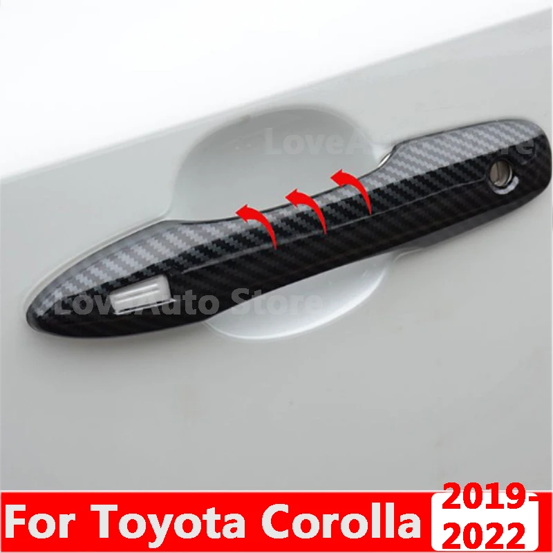 

For Toyota Corolla 2019 2020 2021 2022 Car ABS Chrome Door Handle Cover Body Exterior Decoration Accessories Cover