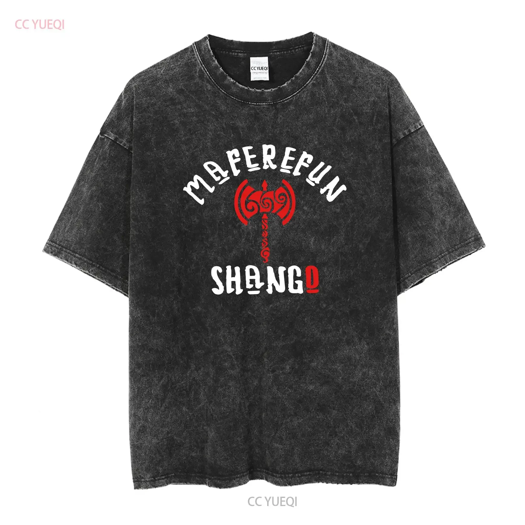 Shango Santeria Papa Chango T shirt Yoruba Ifa Religion Xango Orisha Goddess long or short sleeves vintage Washed fashion