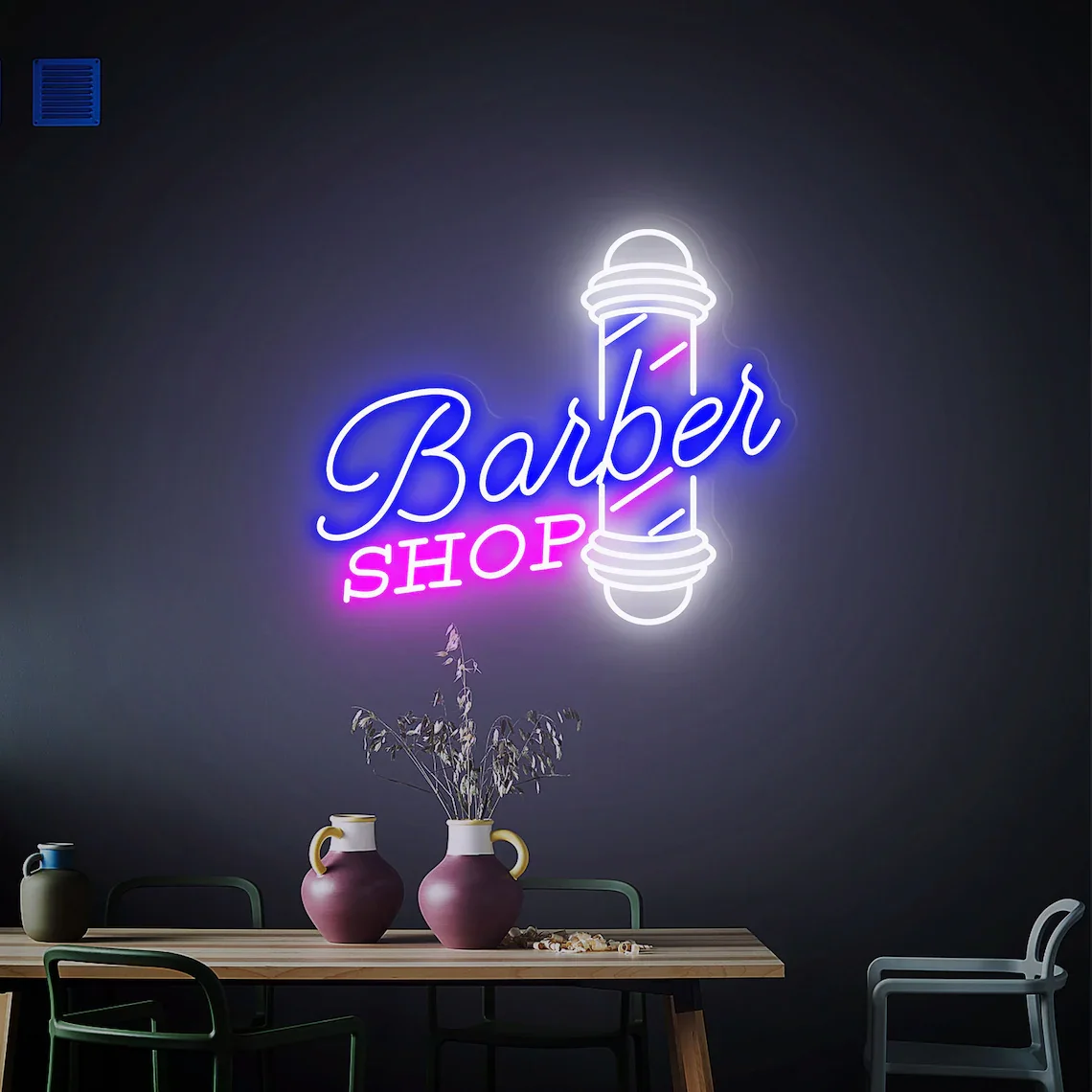 Letrero Led de neón para decoración de pared de barbería, letrero personalizado para decoración de Navidad