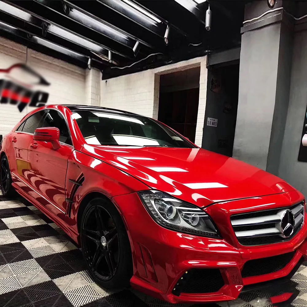 Red Removable Auto Vinyl Stretchable Premium TPU Car Wrap Easy to Install PPF Protective