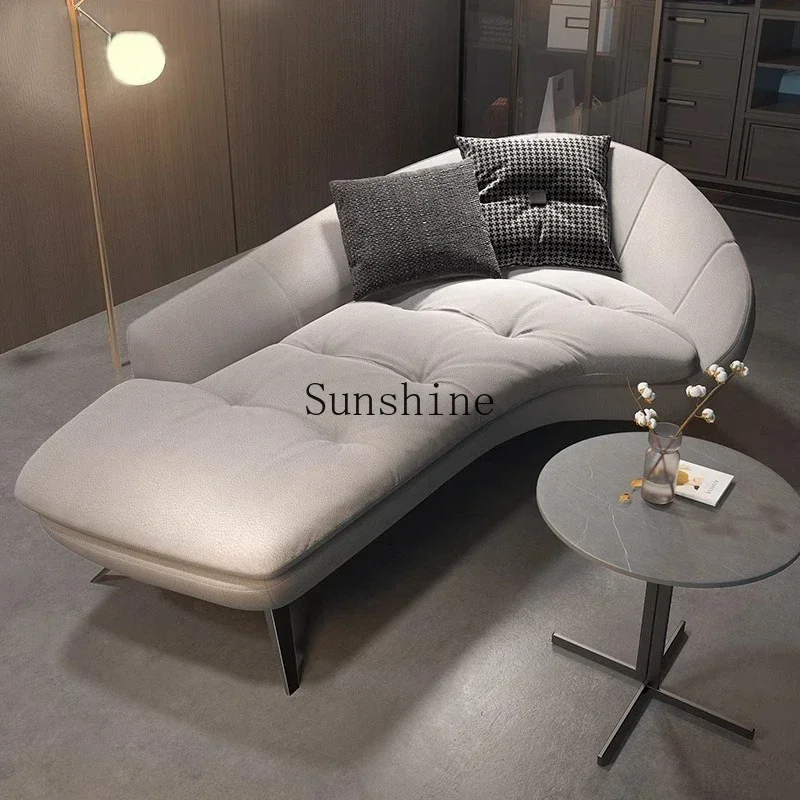 Italian minimalist snowflannel chaise longue size apartment living room room beauty couch bedroom