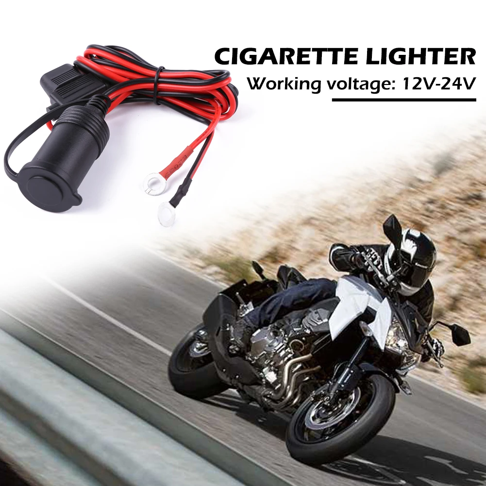 Hot Sale Cigarette Lighter Socket Solid Universal 12-24V Car Motorcycle Truck Cigarette Lighter Socket with Fuse+Cable