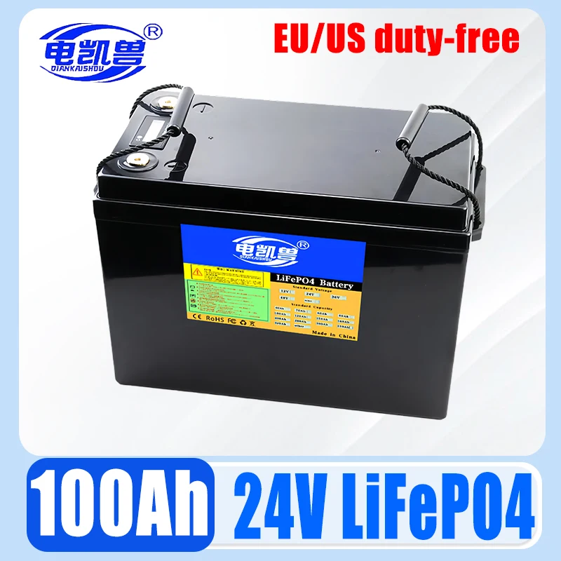 New 12V 24V 36V 48V 100ah 150ah 300ah Lifepo4 battery pack with built-in BMS 0-4800W3C high-power lithium iron phosphate battery