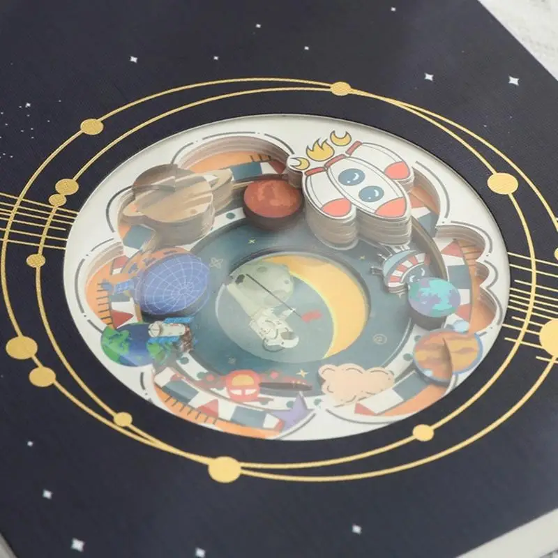 C90C Novelty Notebook สำหรับศิลปินนักศึกษา, Space Wonderland Notebook วารสาร 120 หน้าด่างสำหรับการเขียนภาพร่างการวาดภาพ