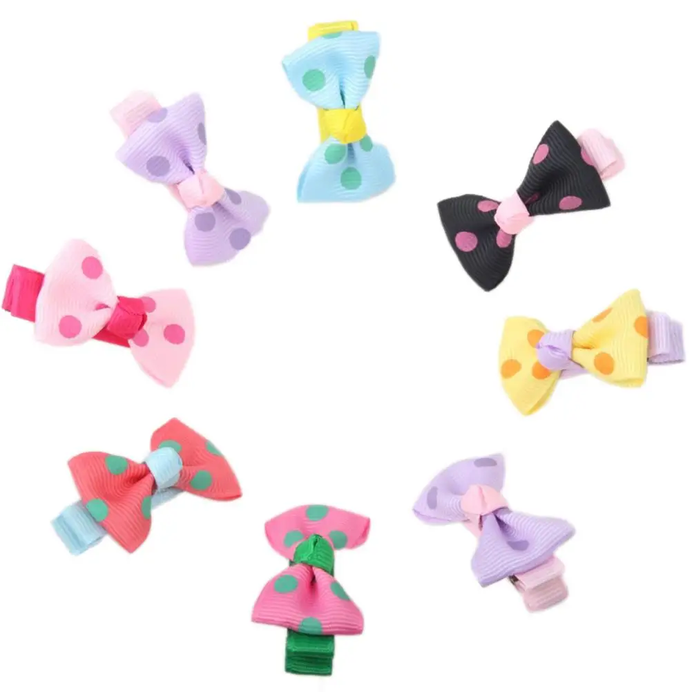 20pcs Fabric Hair Clips Richly Colored Bows for Baby Girls Toddlers Newborns Random Color Hair Accessories