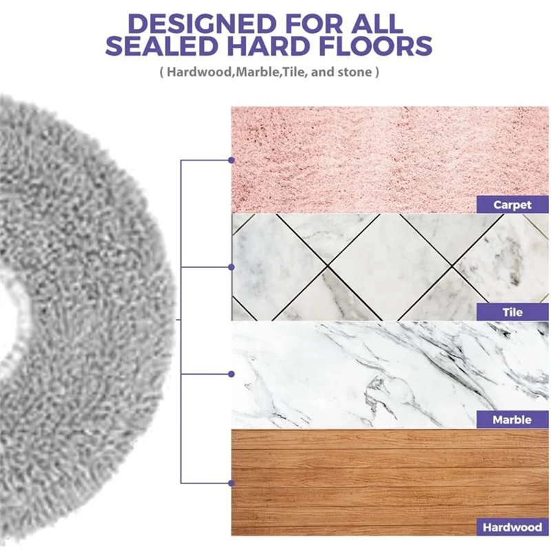 A88X 12 PCS Mop Pad For Xiaomi X20 / X20 Plus Vacuum Cleaner Accessories Mop Pads Replacement Spare