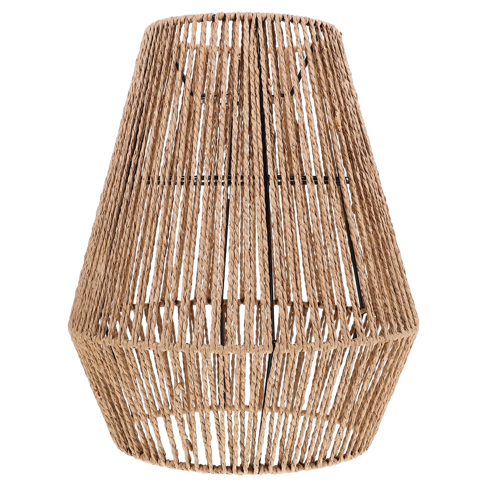 Rattan Pendant Lamp Shade Woven Lampshade Rustic Ceiling Light Cover Decorative Hanging Lamp Cover for Home Hotel Restaurant