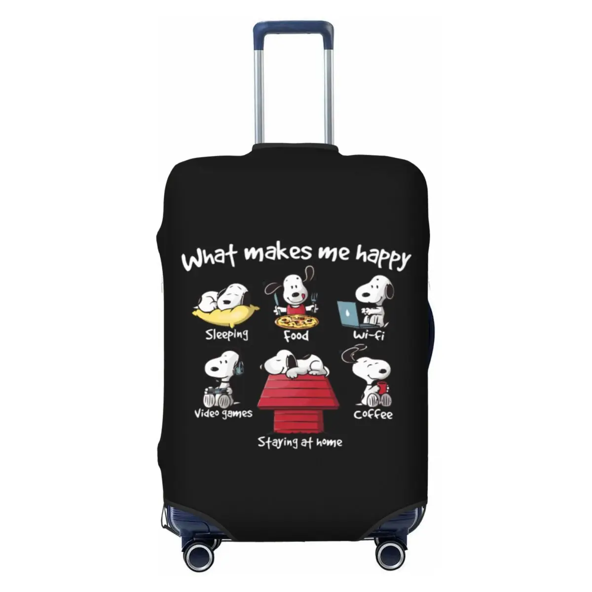 

Пользовательский милый мультфильм Снупи дорожный чехол для багажа пыленепроницаемый чехол для чемодана протектор подходит для 18-32 дюймов