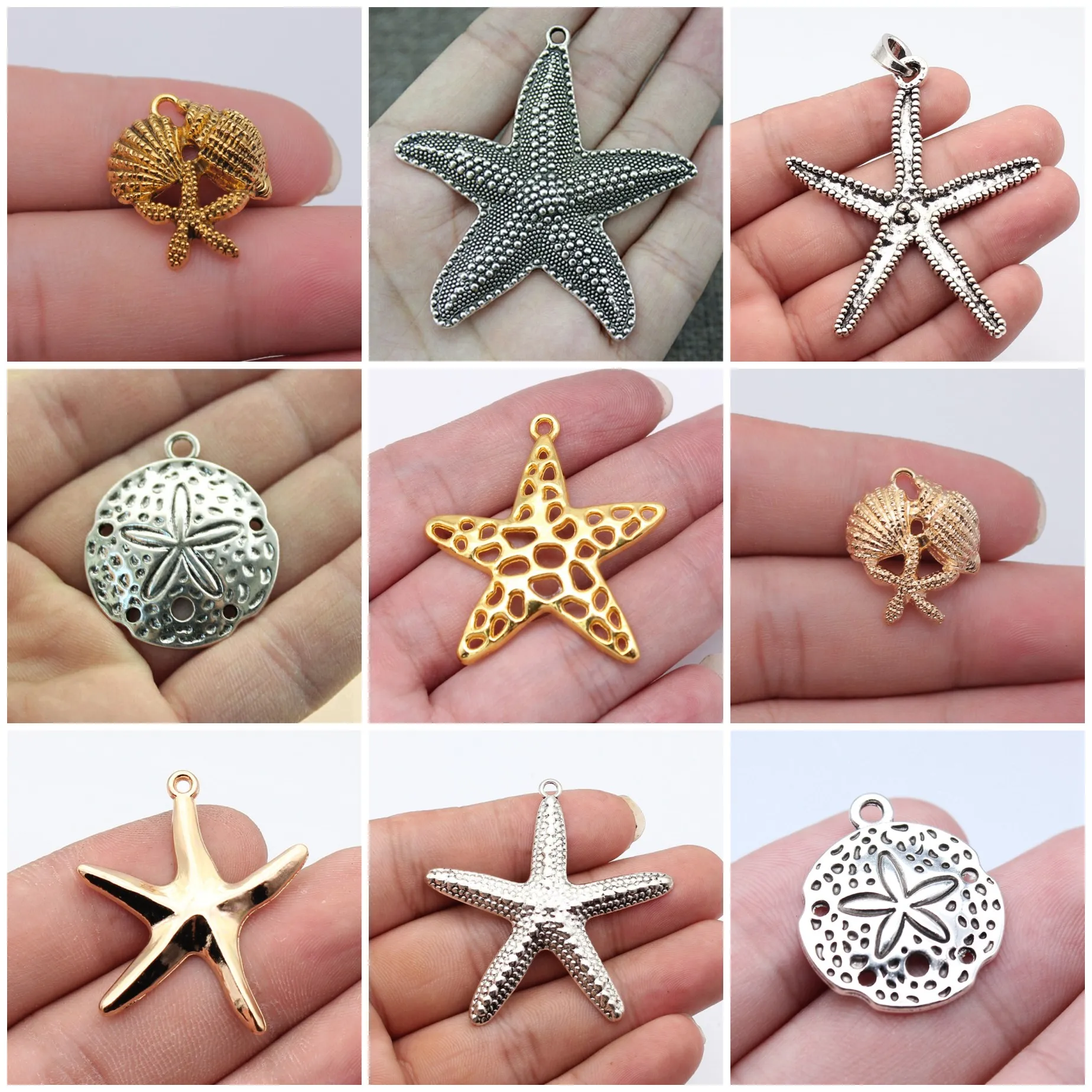 Big Starfish Sea Charms Pendant Beach For DIY Bracelet Necklace Jewelry Making Supplies Wholesale