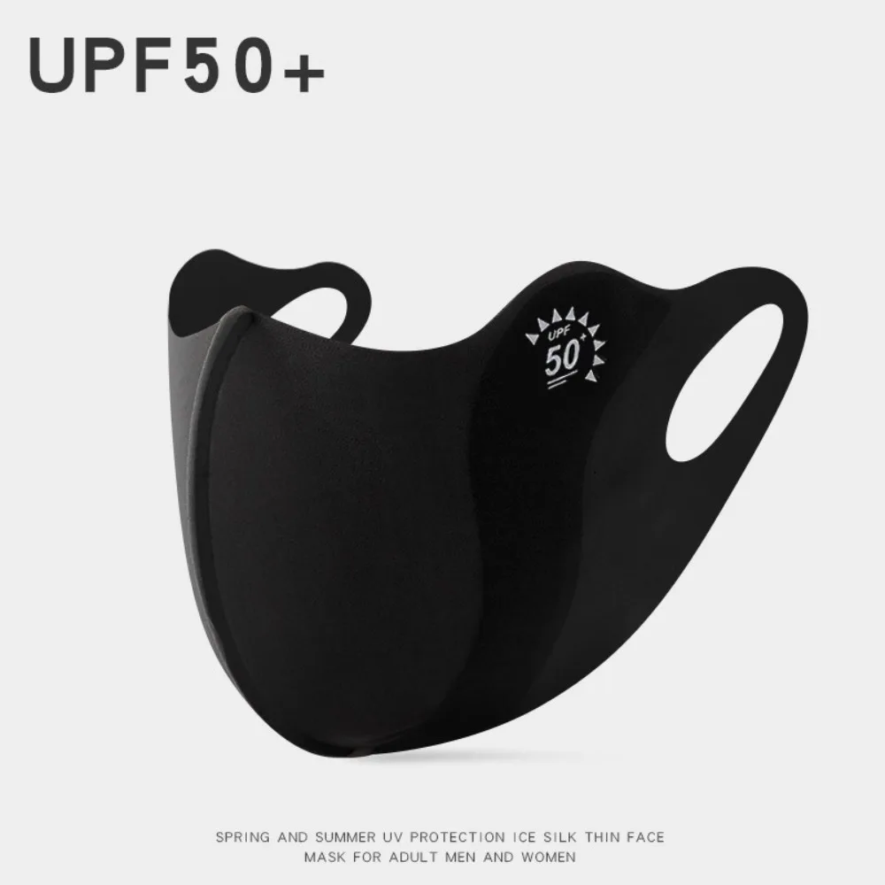 New Breathable Ice Silk Mask Washable Anti-UV Riding Face Mask Dustproof Face Veil Unisex
