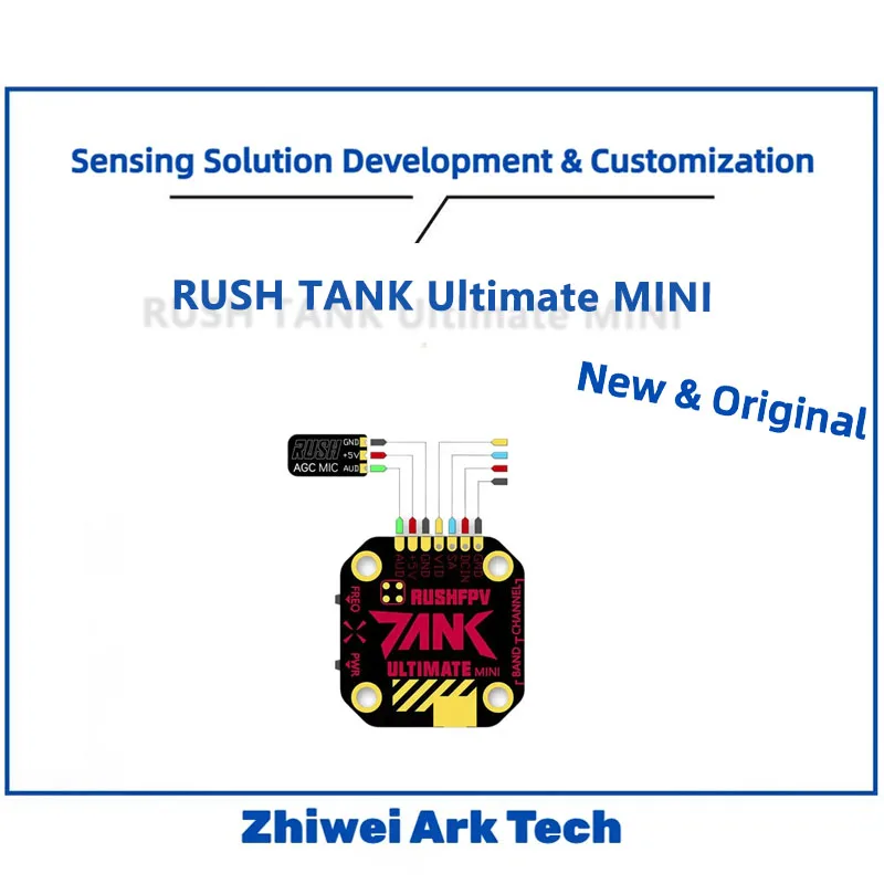

RUSH TANK Mini 5.8G 48CH VTX, 800mW Max, 0-800mW Adjustable, 20x20mm Stackable, for FPV Racing Drone