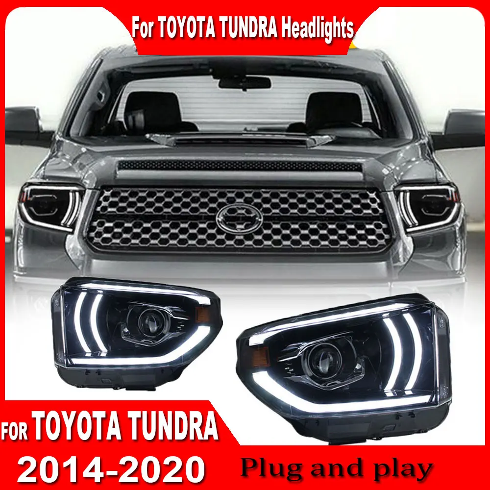 

Car headlights for Toyota Tundra LED Headlight 2014 2015 2016 2017 2018 2019 2020 Tundra Head Lamp Drl Projector Lens Automotive