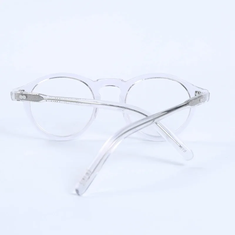 Runde Vintage-Acetat-Brille im Johnny-Depp-Lemtosh-Stil für Herren und Damen, Computerbrille, Luxusmarken-Brillengestell – Detail 21