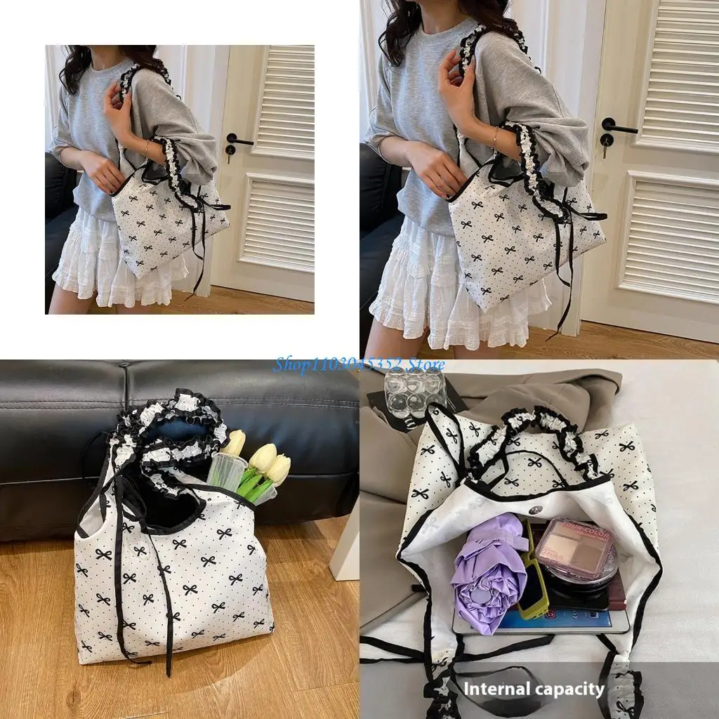 

Large Capacity Canvas Toted Bag Reusable Grocery Shoulder Bag with Inner Pockets