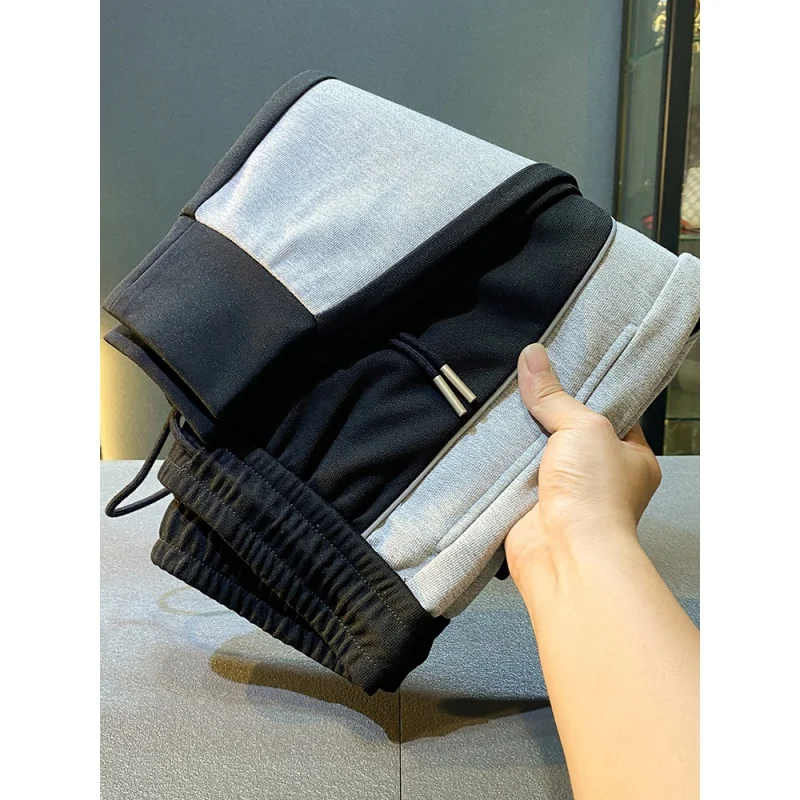 Winter Thick Soft Warm Men's Sports Pants 2024 New Trendy Personalized Ankle-Tied Drawstring Leisure Sweatpants