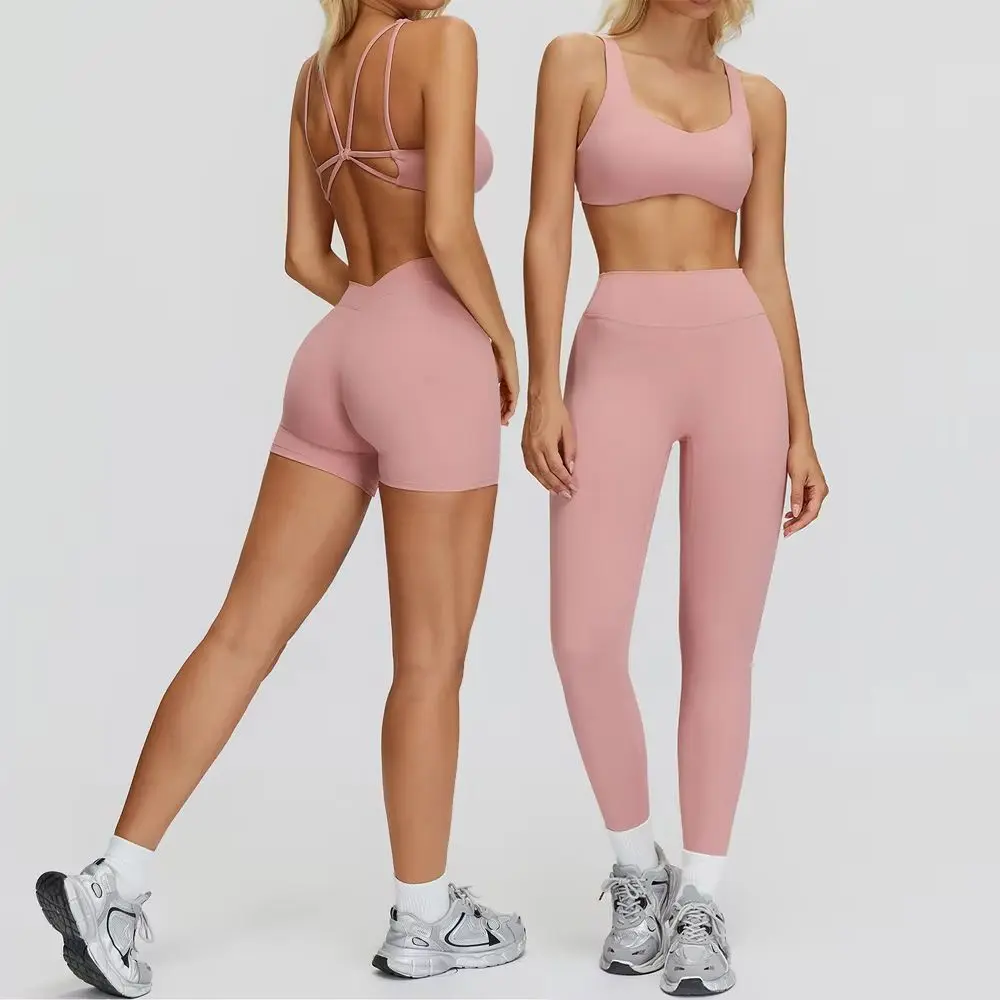 2 قطعة مجموعة اليوغا ملابس رياضية النساء ملابس رياضية ملابس اليوغا اللياقة البدنية مجموعة الملابس النسائية الرياضة الصدرية اللياقة البدنية تجريب طماق #1