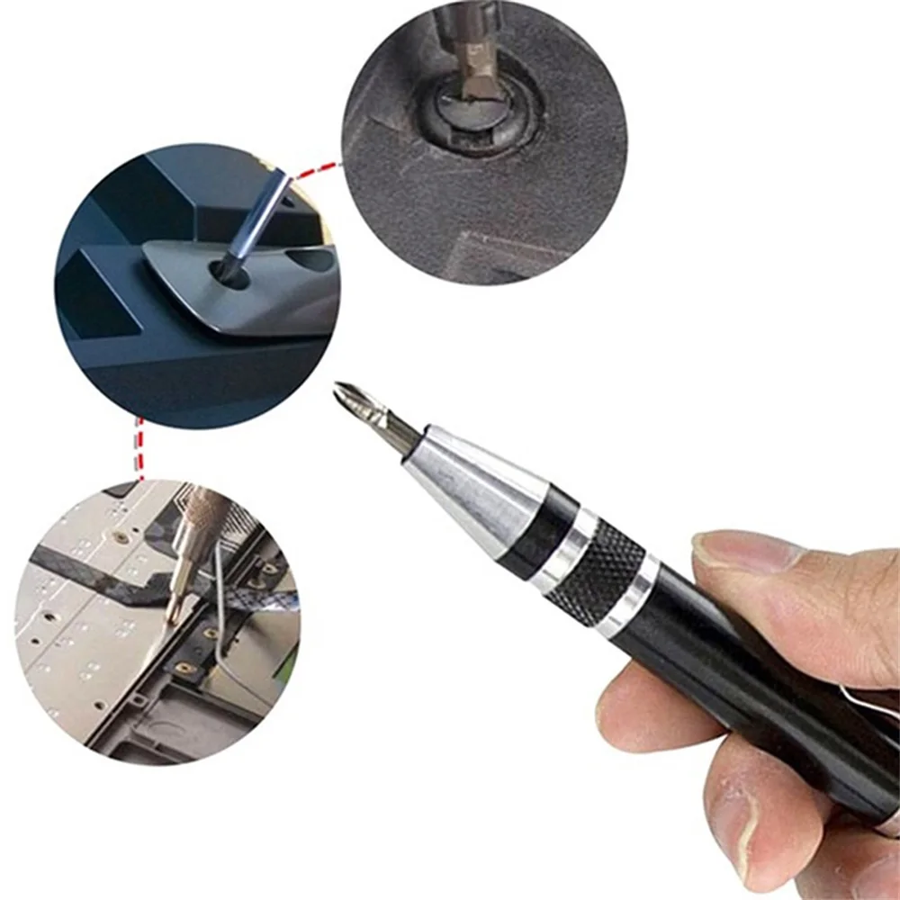 Multifunction 8 In 1 Pocket Precision Mini Screwdriver Pen Mobile phone Repair Hand Tools Kit Portable Screwdriver Set Bits