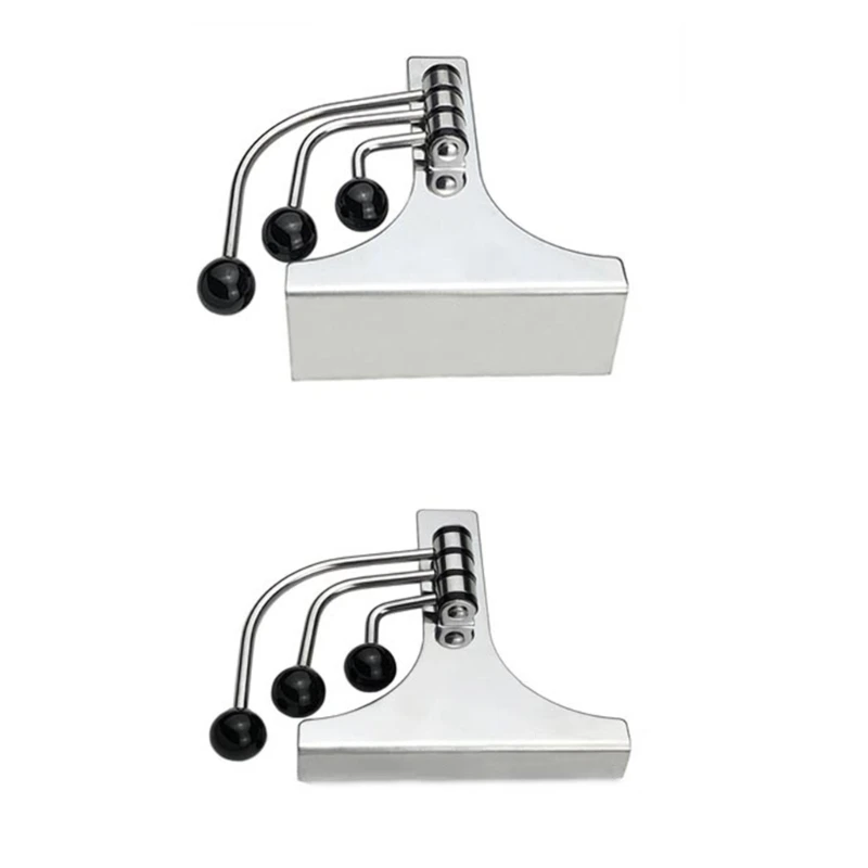 Stainless Steel Over Door Hooks Multi-purpose Rotatable Hooks Door Mounted Towel Rack for Kitchen Bathroom Punch-free