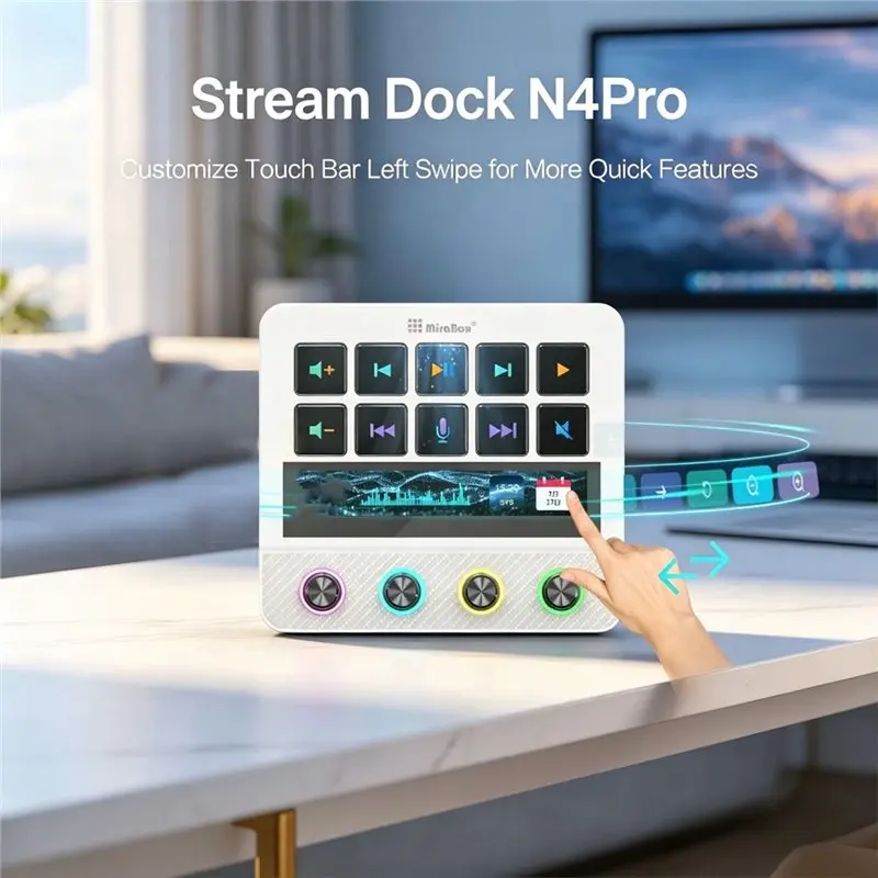 24-Hour Delivery Mirabox N4 Pro 1 Stream Deck Controller 10 Programmable LCD Keys With 500+ Plugins For Streaming/Editing Elgato