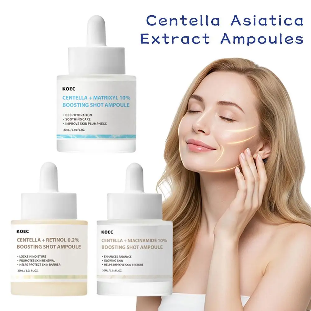 Esencia en Ampolla KOEC Madagascar Centella con Niacinamida al 10%, Esencia Reafirmante y Lifting con Matrixyl al 10%, Cuidado Facial