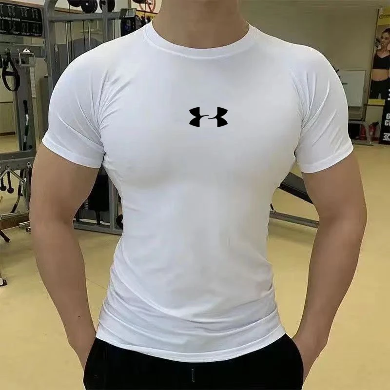 

2025 Summer New Minimalist Sport T-shirt Elastic Tight-fitting Professional Outdoor Quick-drying Top