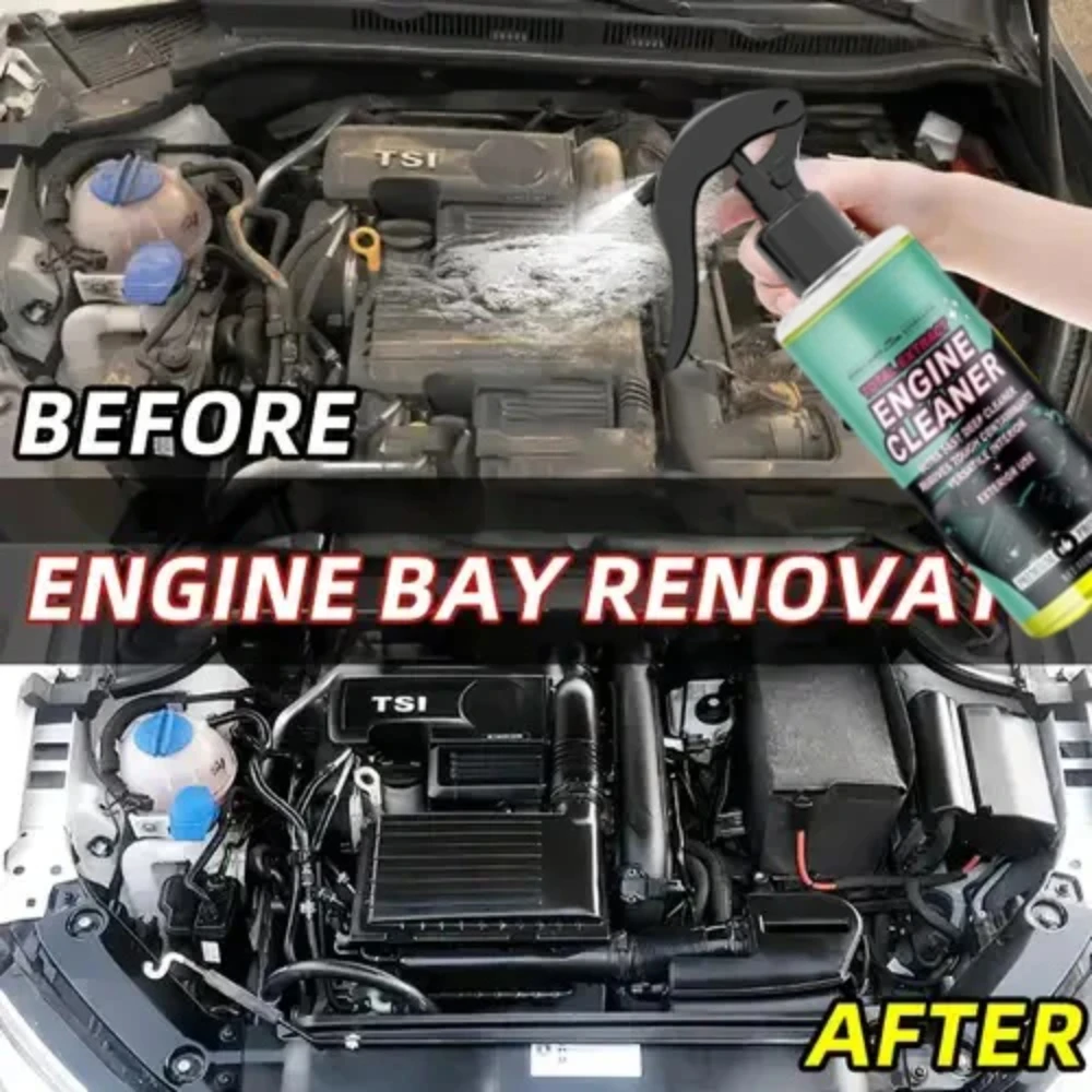 Engine Bay Cleaner Powerful Decontamination Deep Degreaser Heavy Oil Grease Dust Remover Engine Shine Protector Detailer care