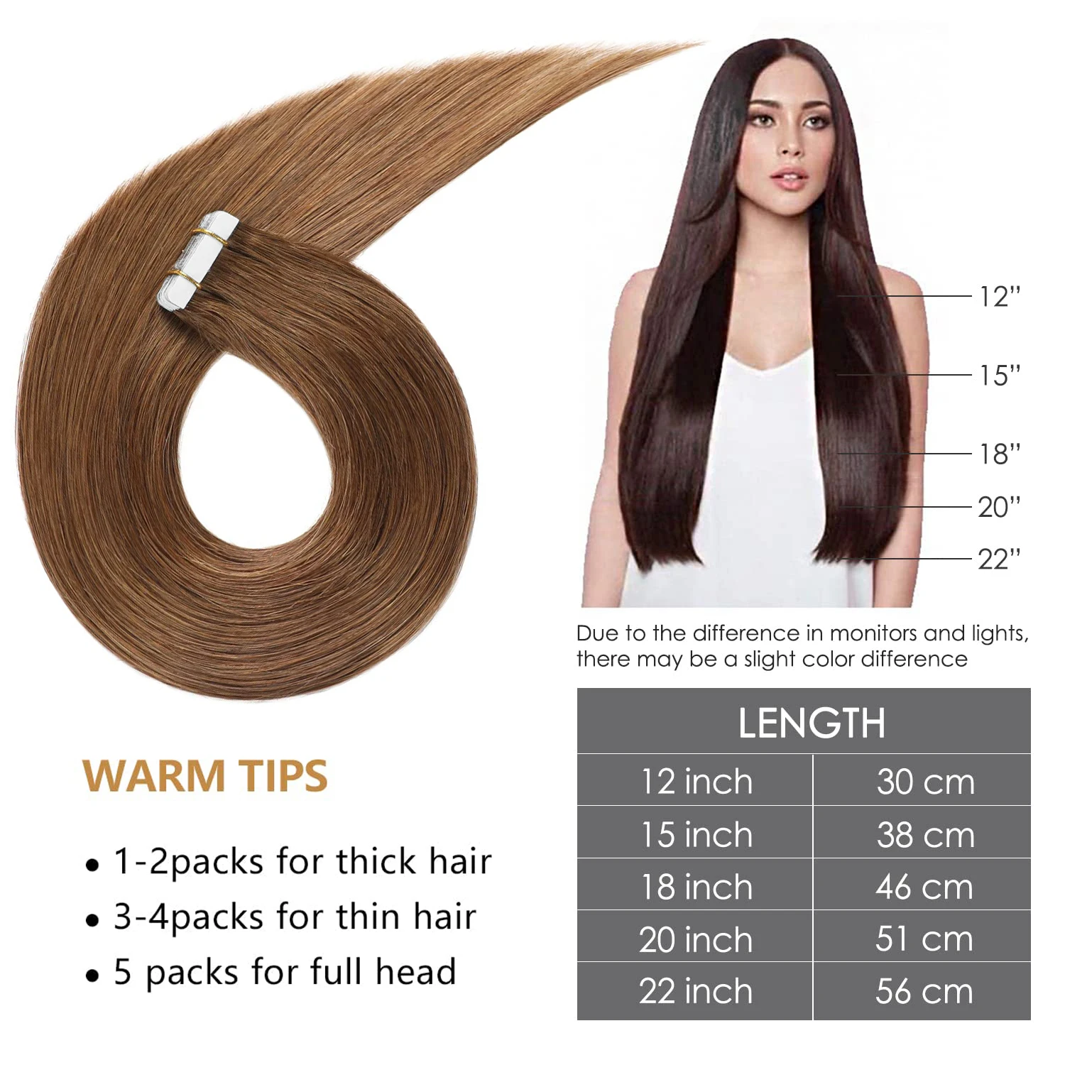 Straight Tape In Human Hair Extensions Color #6 20 Pcs/Lot Silky Remy Human Hair Extensions Seamless Tape In For Women 16-26Inch