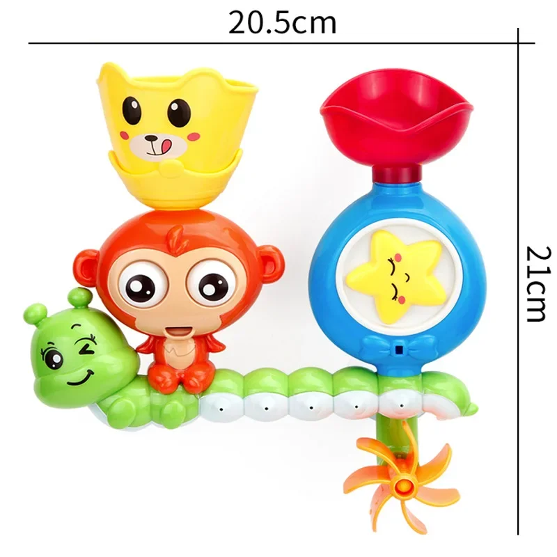 Baby Bath Toy Wall Sunction Cup Track Water Games Children Bathroom Monkey Caterpilla Bath Shower Toy for Kids Birthday Gifts