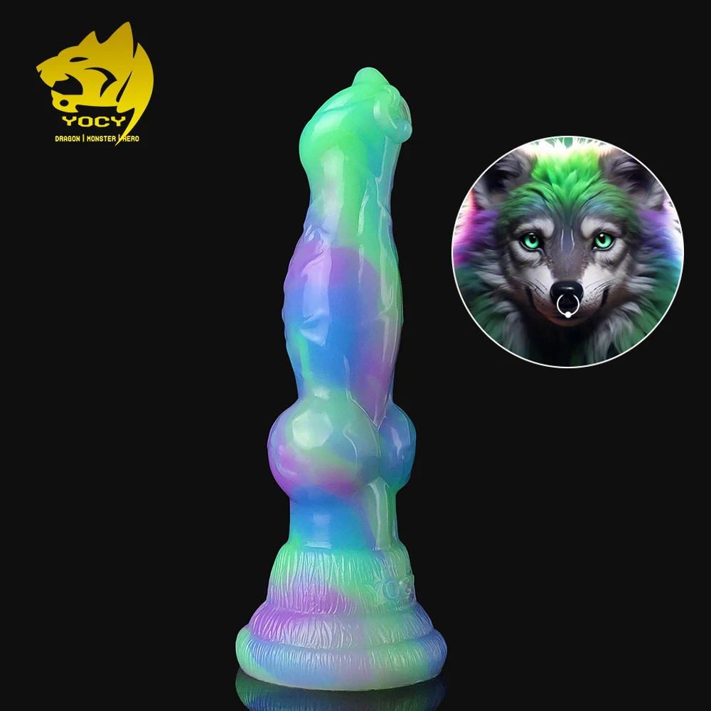 

YOCY 7.08 Inch Fantasy Wolf Dog Dildo Silicone Monster Anal Plug Toys With Suction Cup For Beginner G-Spot Stimulator Women Men