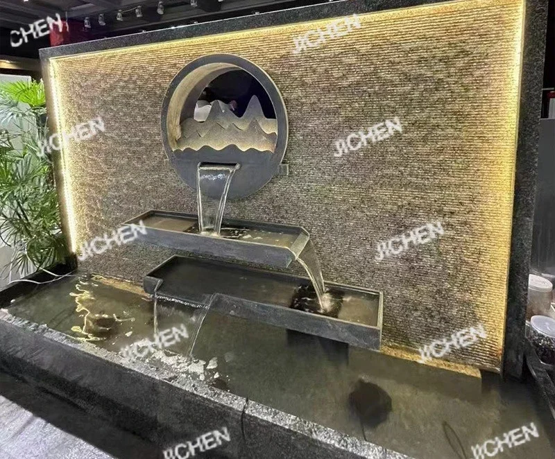 

HsAtmospheric Каменная занавеска для воды Стена Текущая вода Настенный фонтан Аквариум Вилла Двор Отель Балкон Ландшафтный дизайн Рокарий F