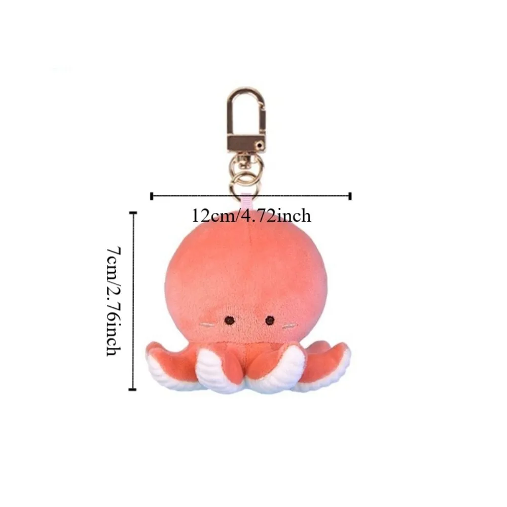 لينة المحيط الحيوان المفاتيح Kawaii محاكاة رقيق الأخطبوط كيرينغ جراد البحر PP القطن الكرتون أفخم قلادة ديكور المنزل
