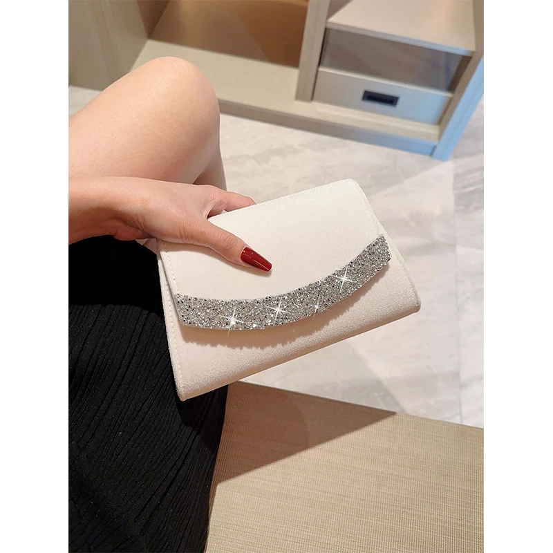 Glitter Envelope Handbag Women Shiny Evening Bag Folded Purse Female Fashion Clutch Bling Bridal Wedding Party