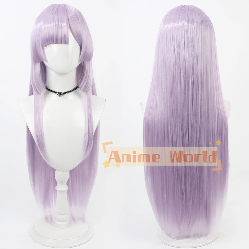 Synthetic Hair Hella Cosplay Wigs Path to Nowhere Hella 80cm Lavender Long Straight Light Purple Wigs Heat Resistant