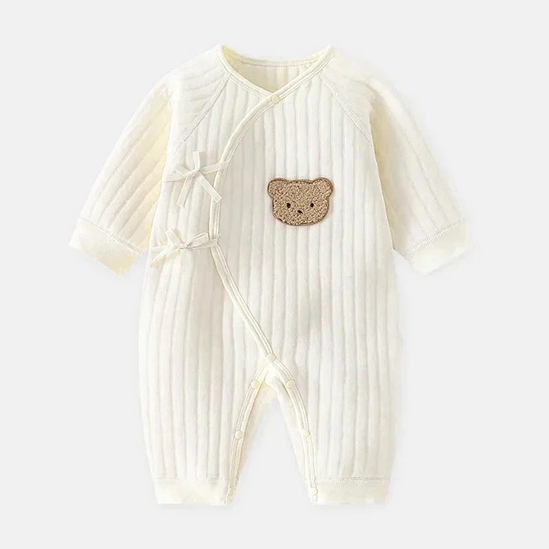 Baby Kleidung Neugeborenen Pyjama mit Langarm Infant Jungen Mädchen Set Baby Strampler Taste Solide Bodysuit Overall Loungewear Outfit