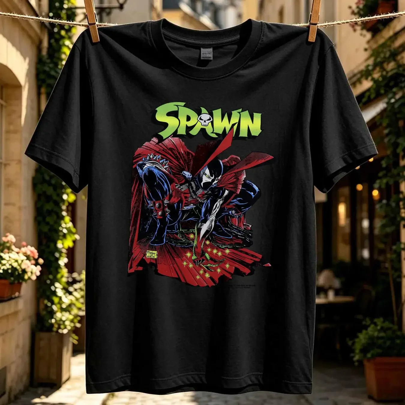 washed T Shirt Vintage Spawn Movie Cotton S 5XL KV8958 vintage Washed Casual fashion Stretched Unisex Comfortable